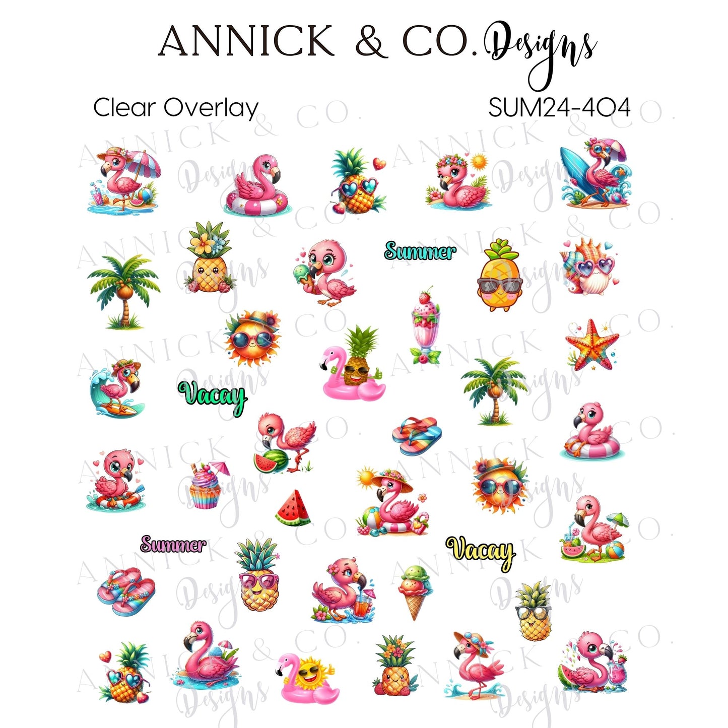 Summer nails decals www.annickco.ca