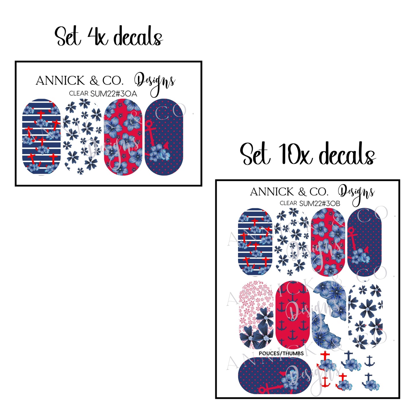 Summer nails decals www.annickco.ca
