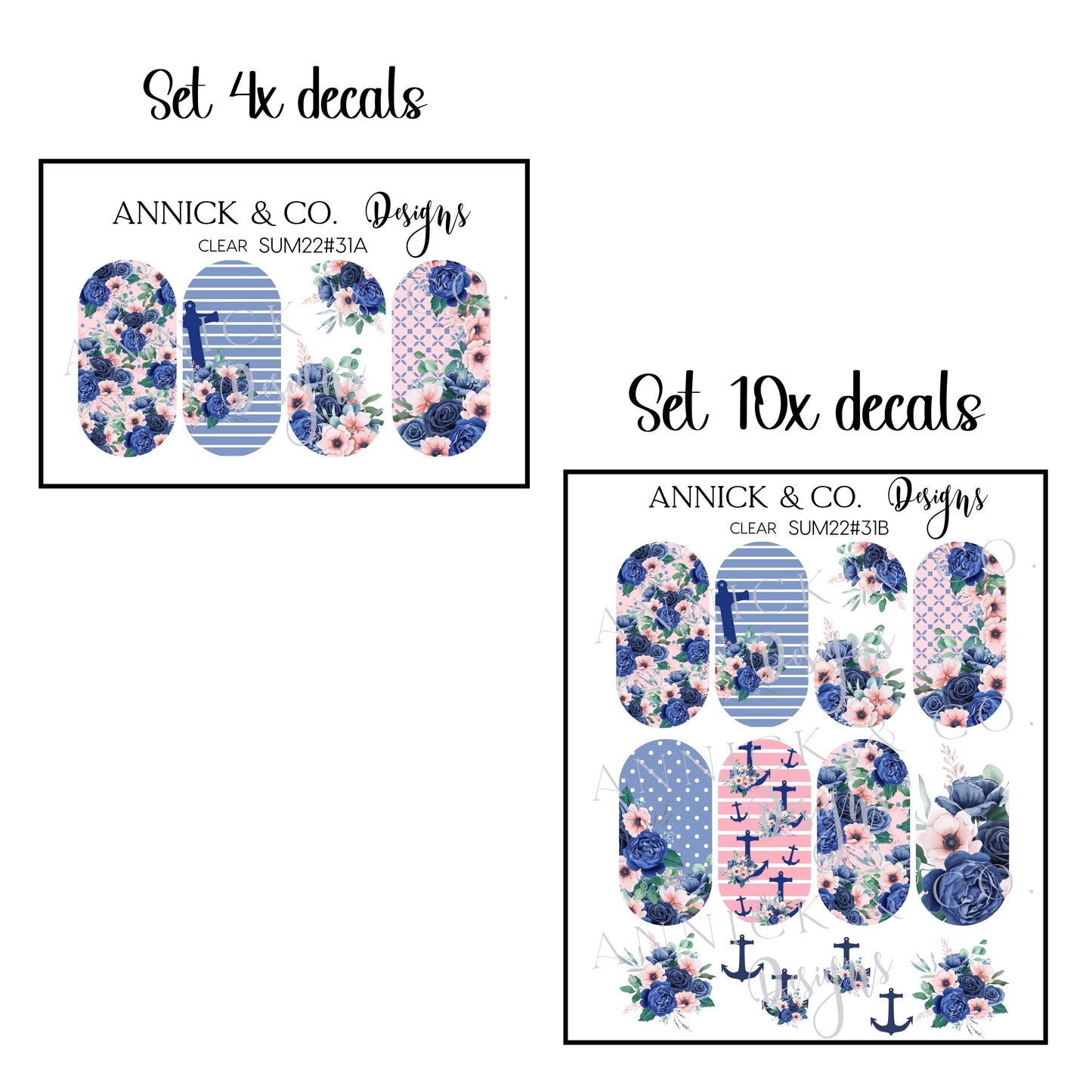 Summer nails decals www.annickco.ca