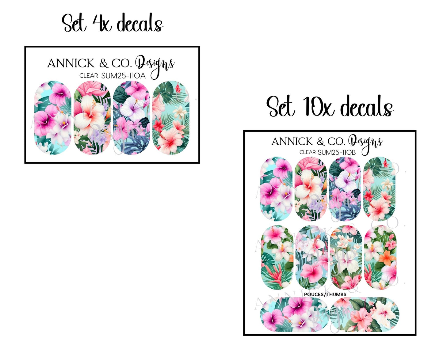 Summer nails decals www.annickco.ca