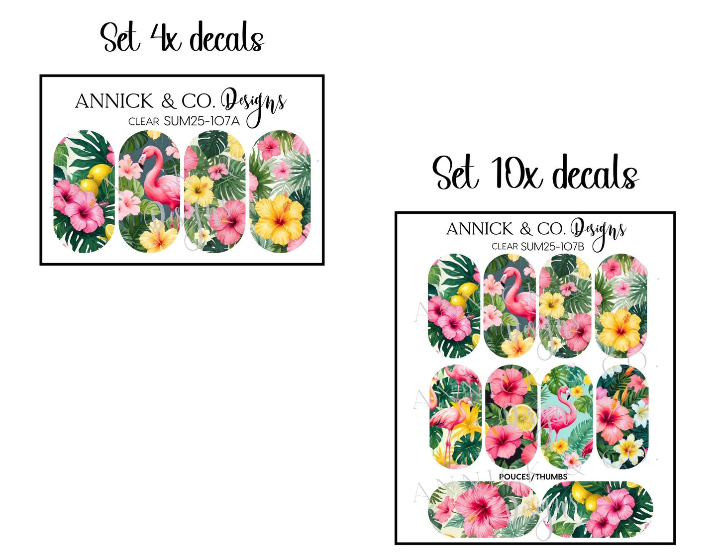 Summer nails decals www.annickco.ca