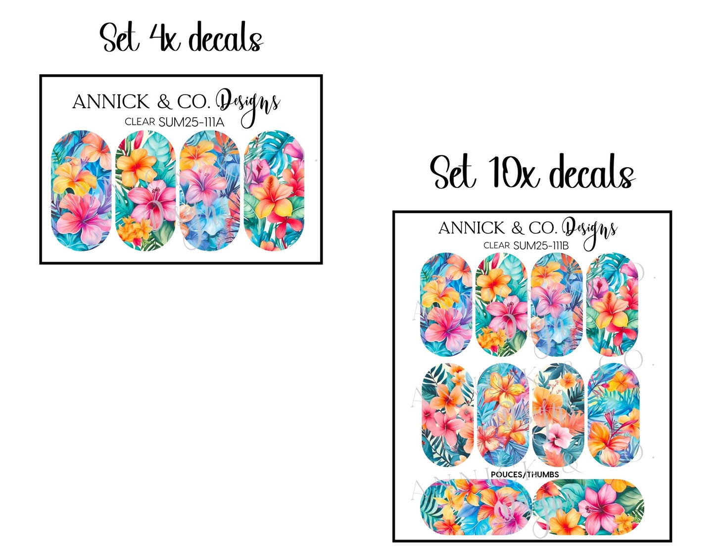Summer nails decals www.annickco.ca