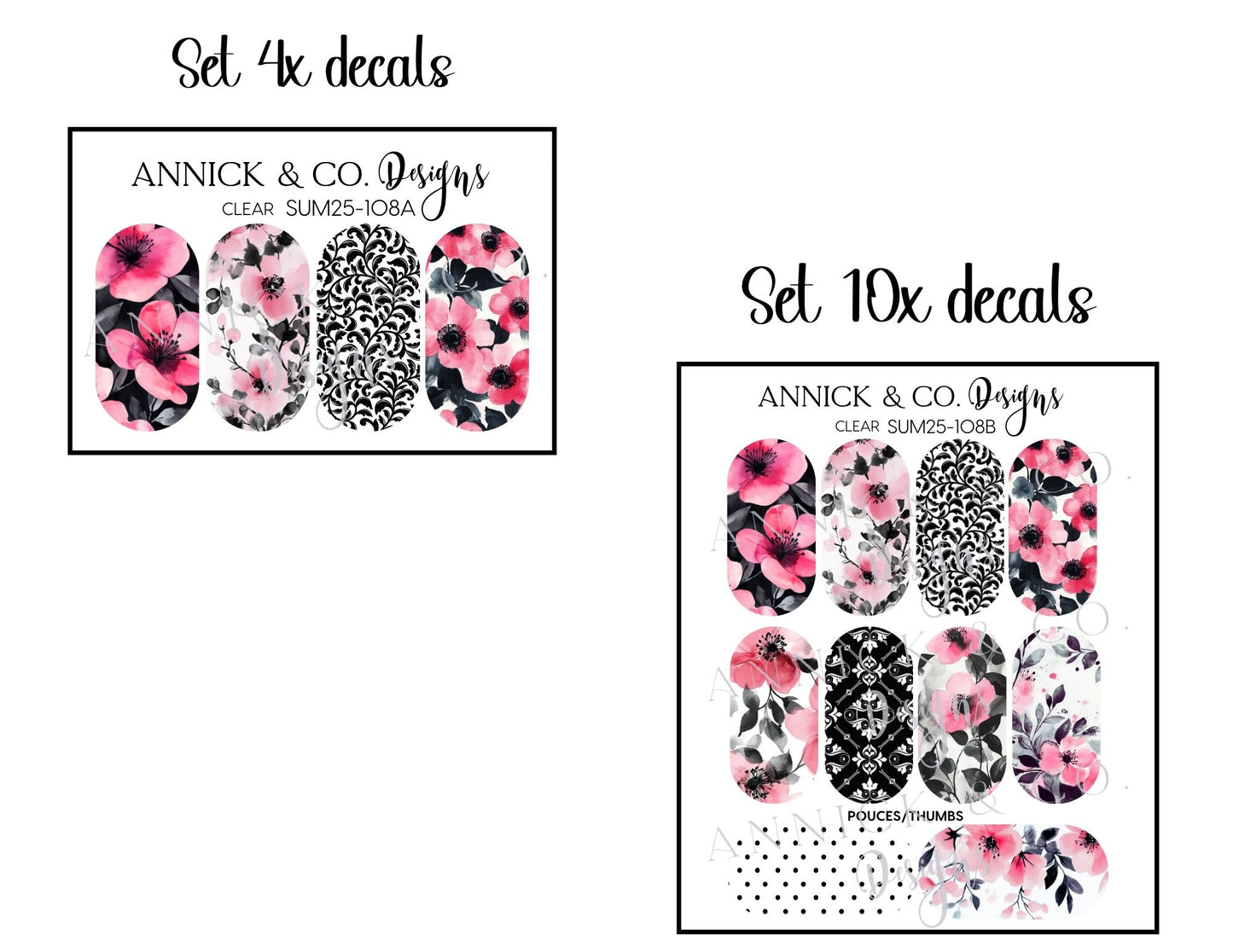 Summer nails decals www.annickco.ca