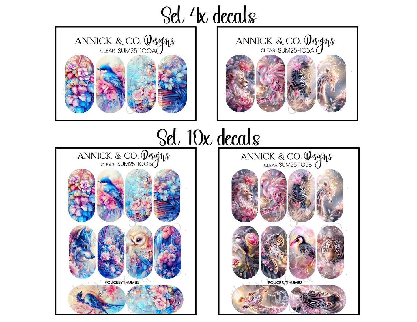Nails decals www.annickco.ca
