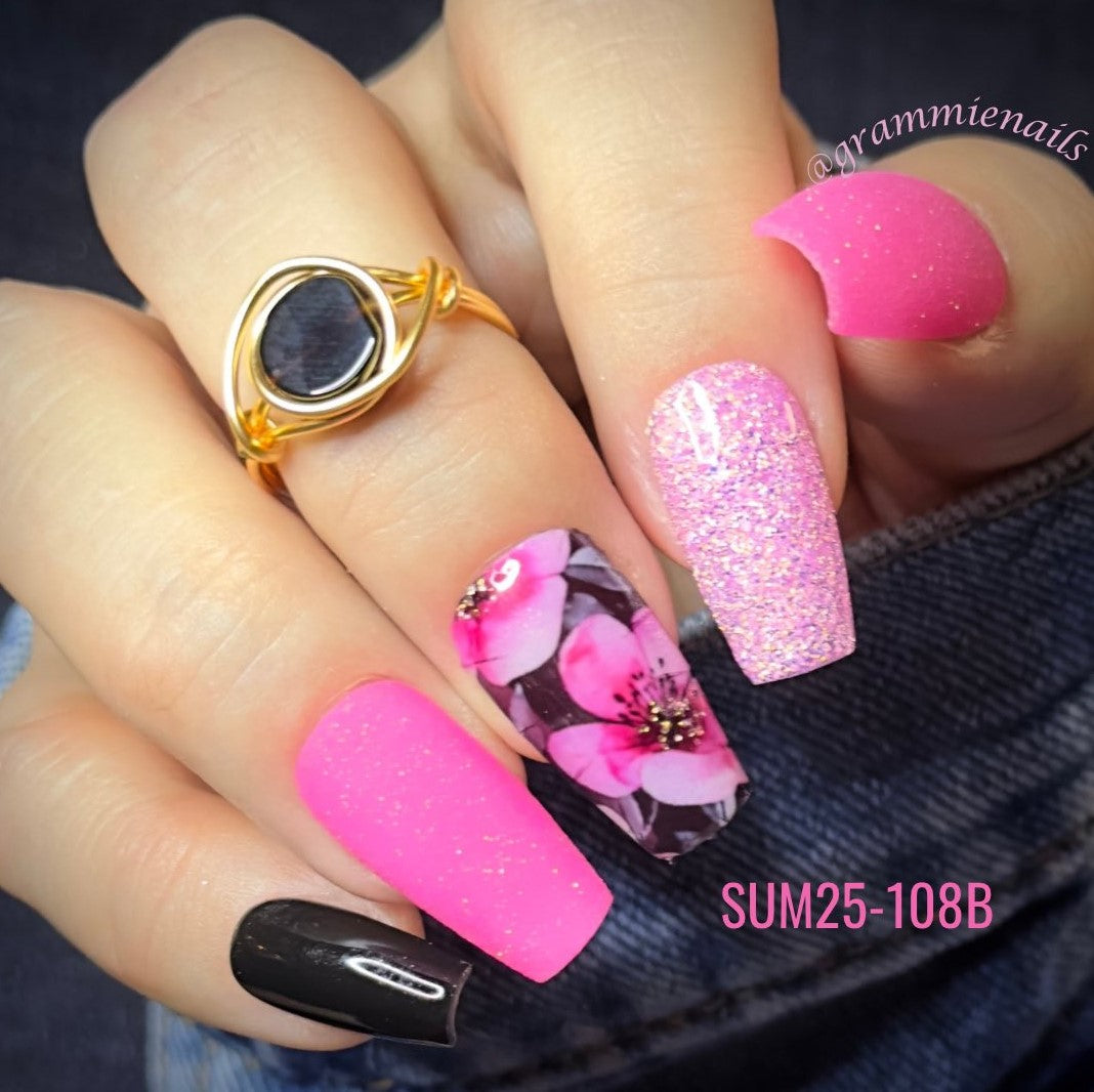 Hibiscus waterslide decals for nails
