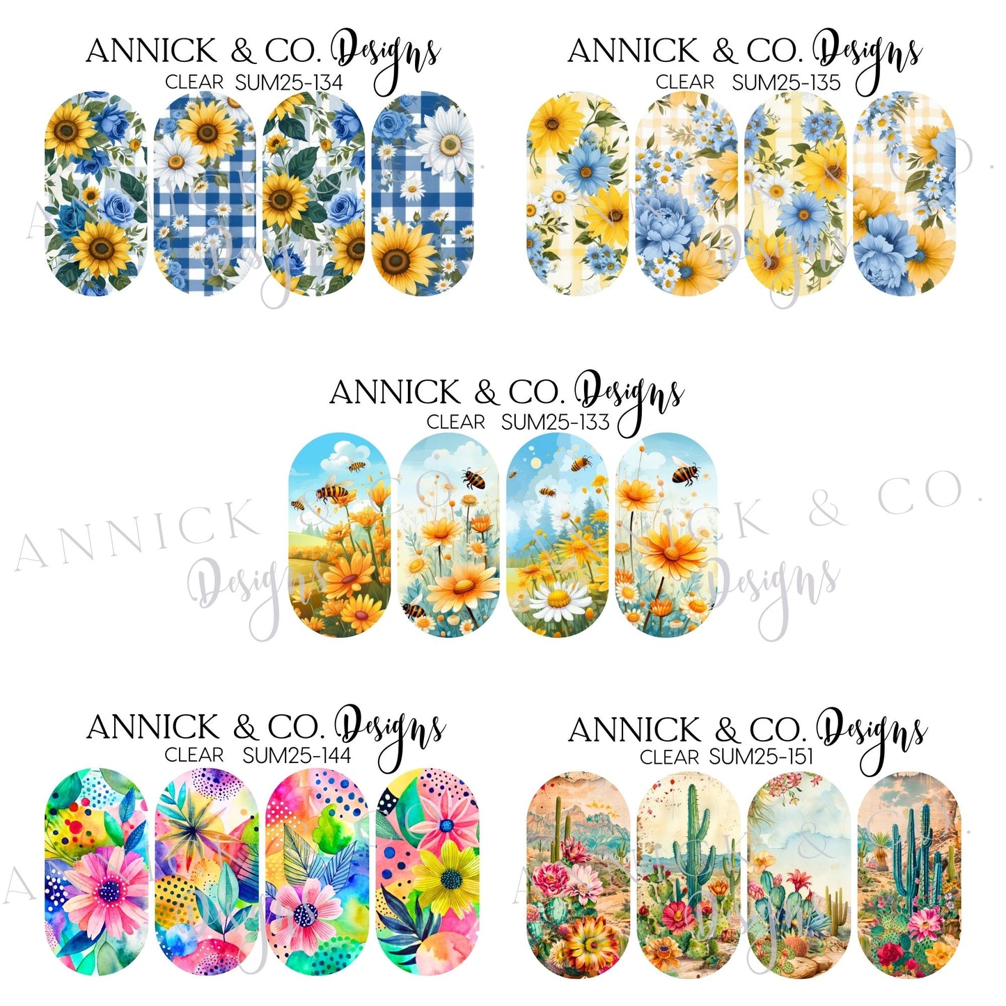 Summer nails decals www.annickco.ca