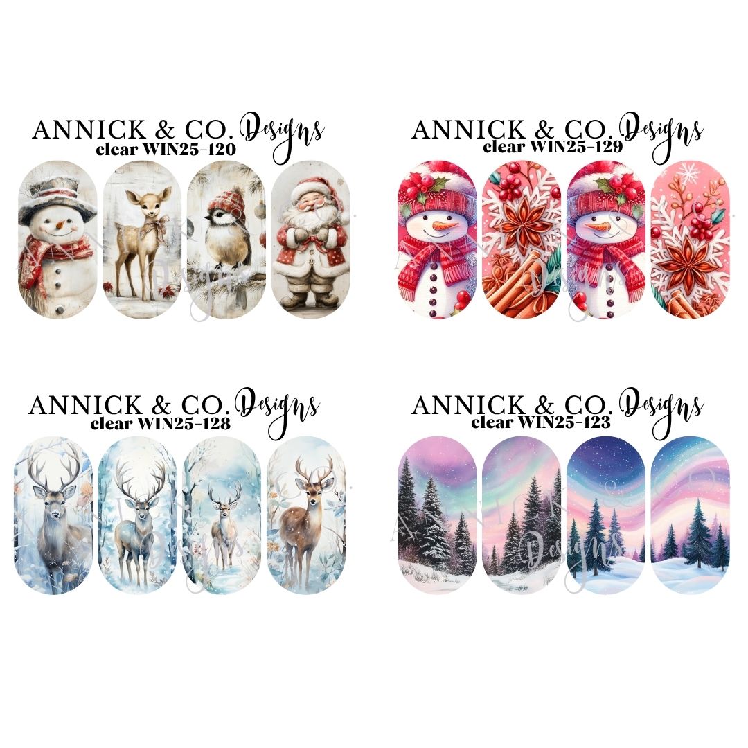 Winter landscapes waterslide nails decals
