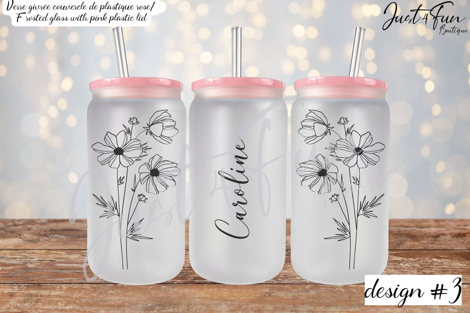 Gobelets/Tasses 16oz Fleurs
