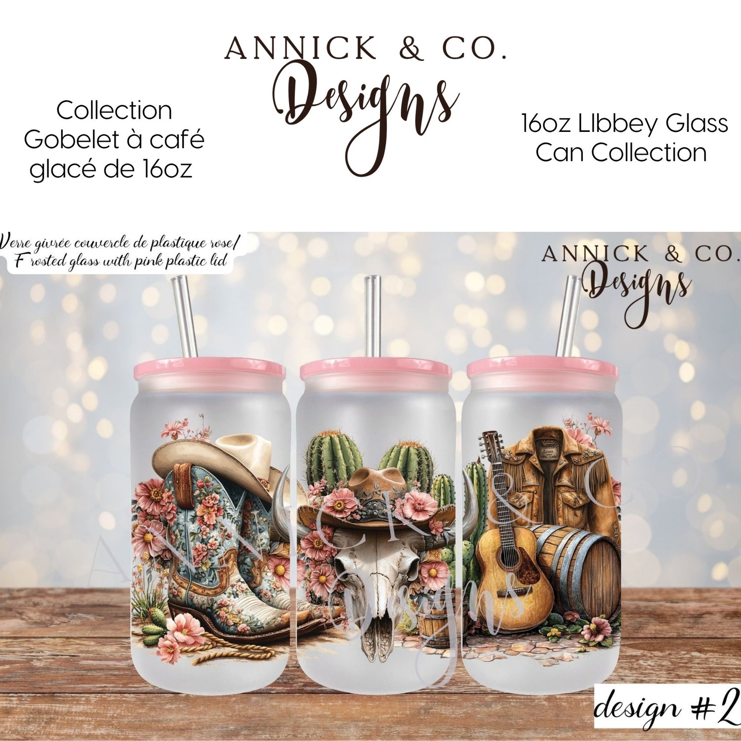 Gobelet/Verre à café glacé de 16oz Toute la collection