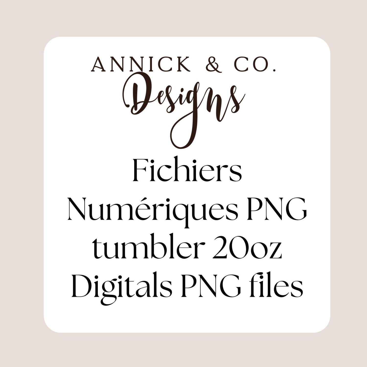 Fichier numérique PNG pour gobelet 20oz