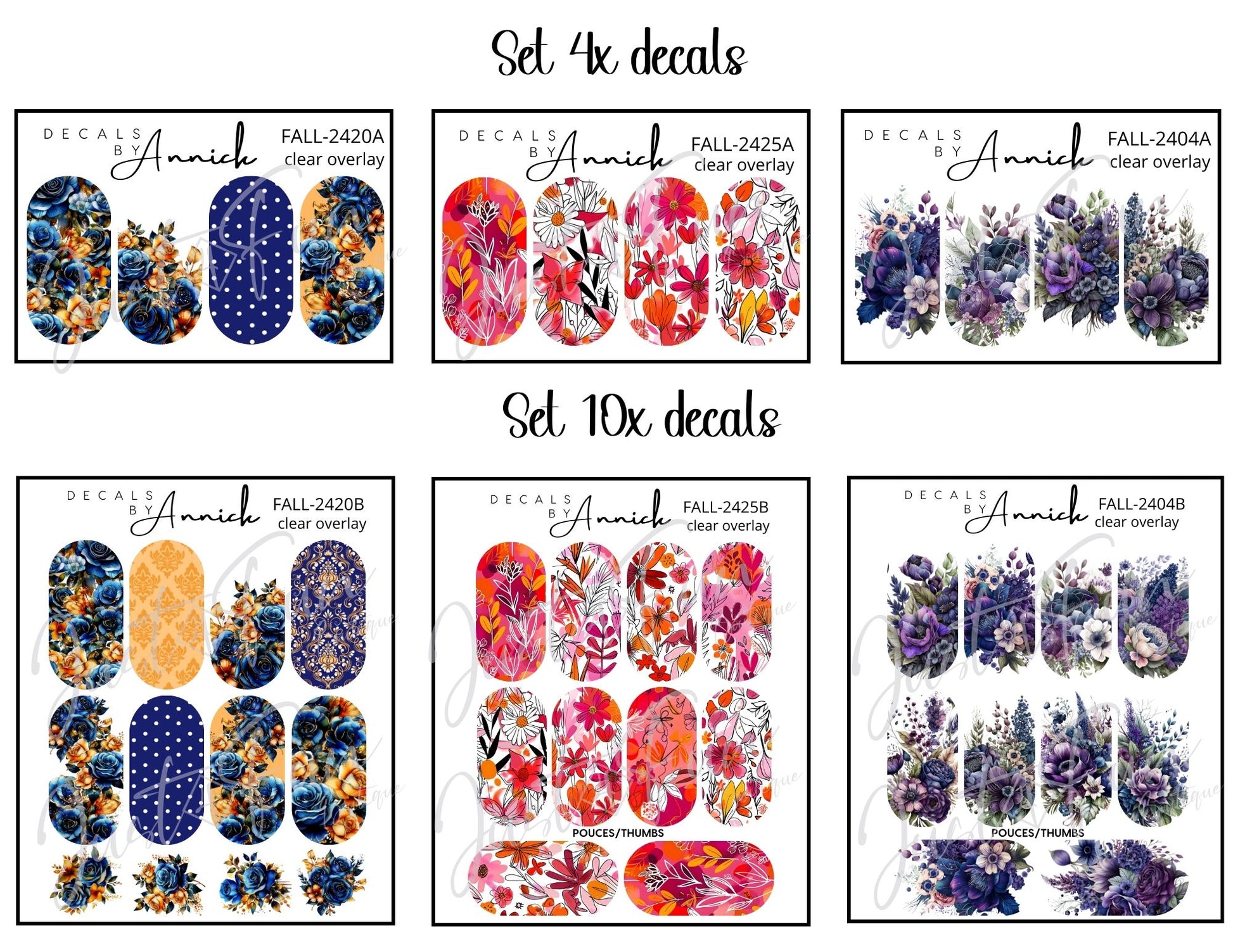 Waterslide decals for nails www.annickco.ca