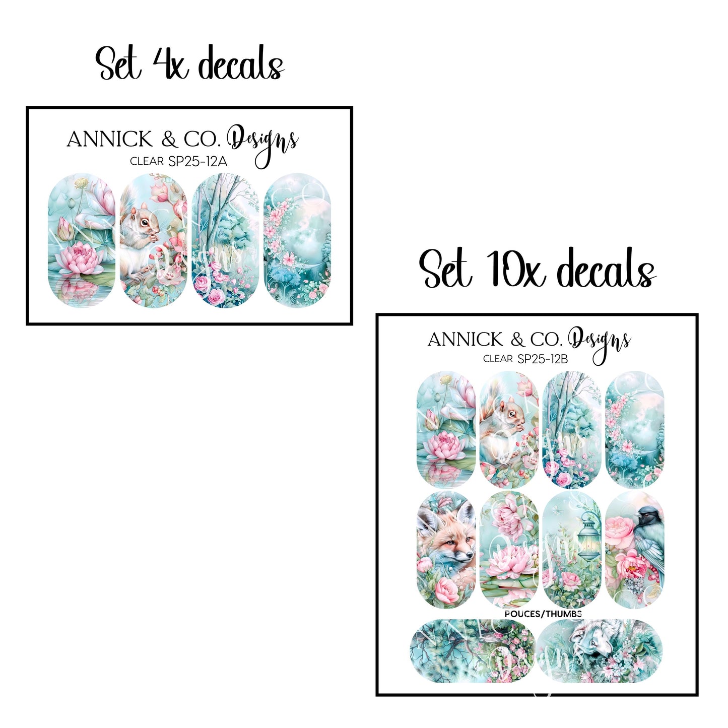 Spring nails decals www.annickco.ca