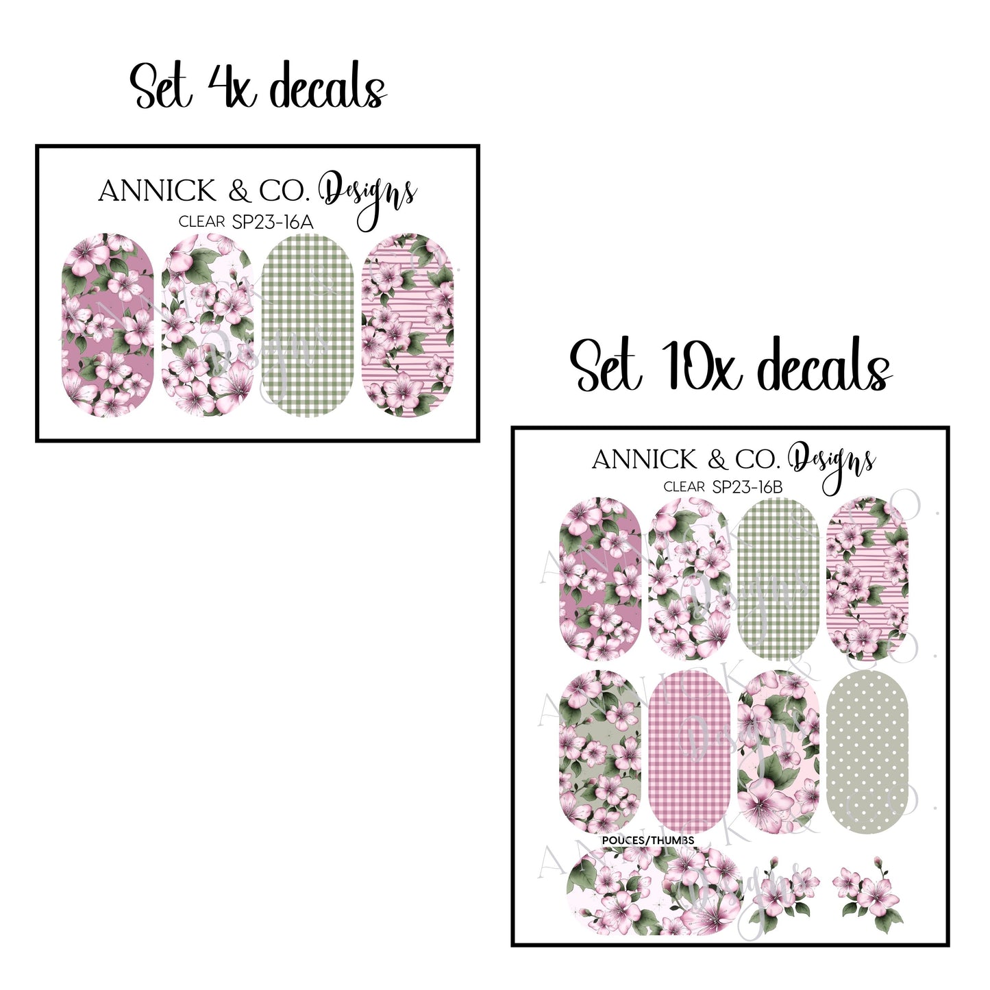 Spring nails decals www.annickco.ca