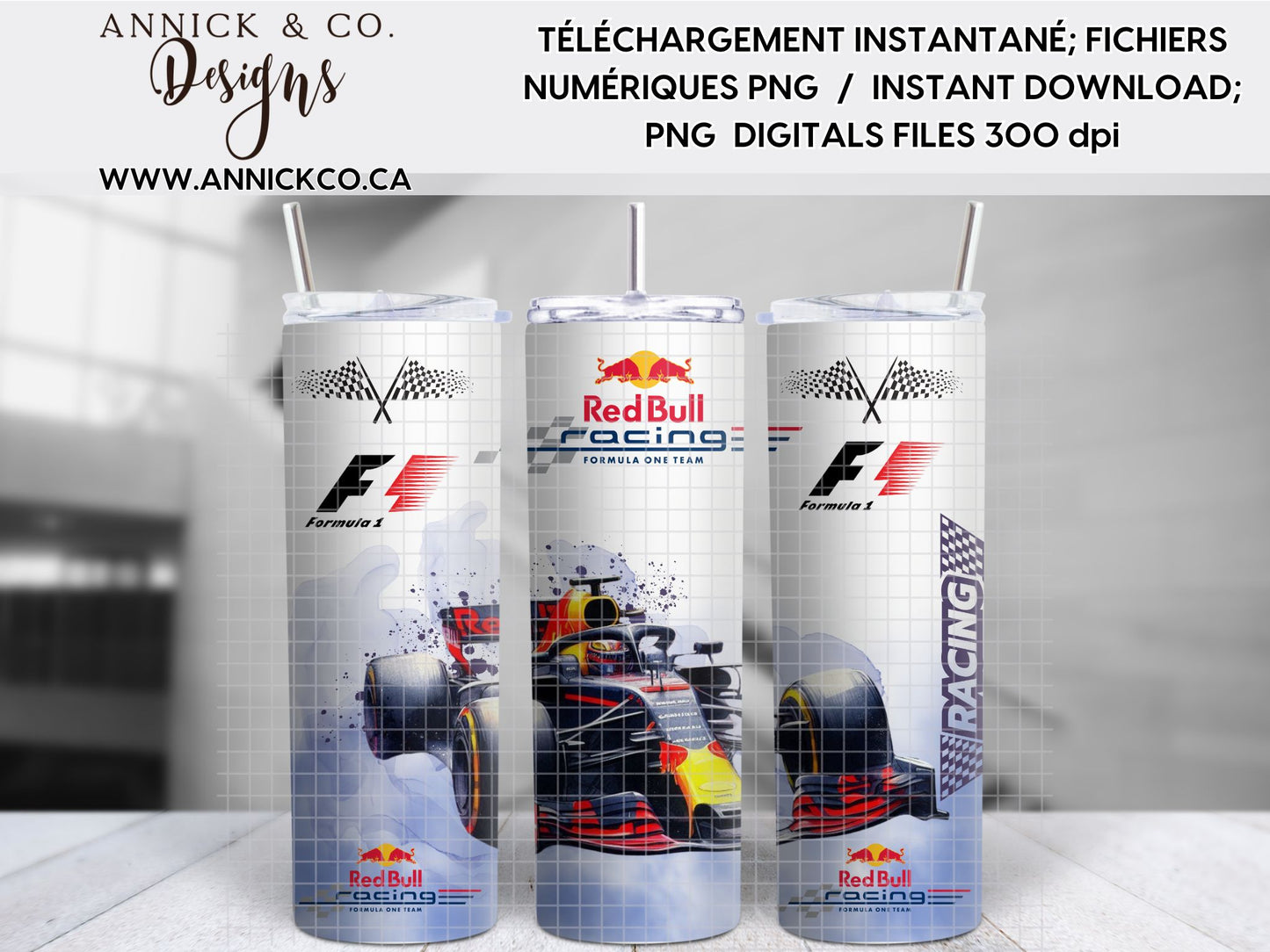 F1 RED BULL wrap 20oz - PNG digital file