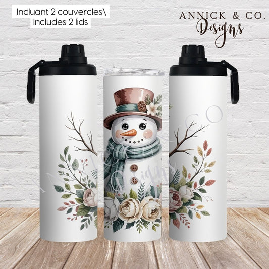 Snowman 20oz 2in1 Sports Bottle/tumbler