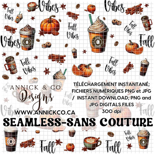 Fall Vibes - Fichier numérique PNG sans couture
