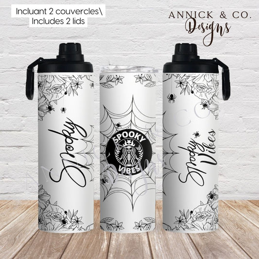 Spooky vibes halloween 20oz 2in1 Sports Bottle/tumbler