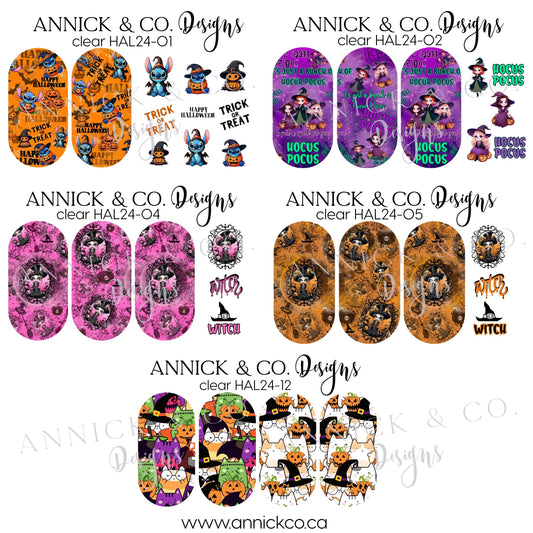 Halloween waterslide nails decals 