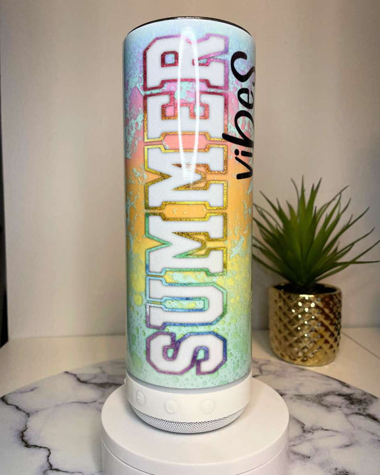 Gobelet (tumbler)20oz avec haut-parleur Bluetooth  Summer Vibes, 20oz tumbler with Bluetooth speaker Annick&CoDesigns