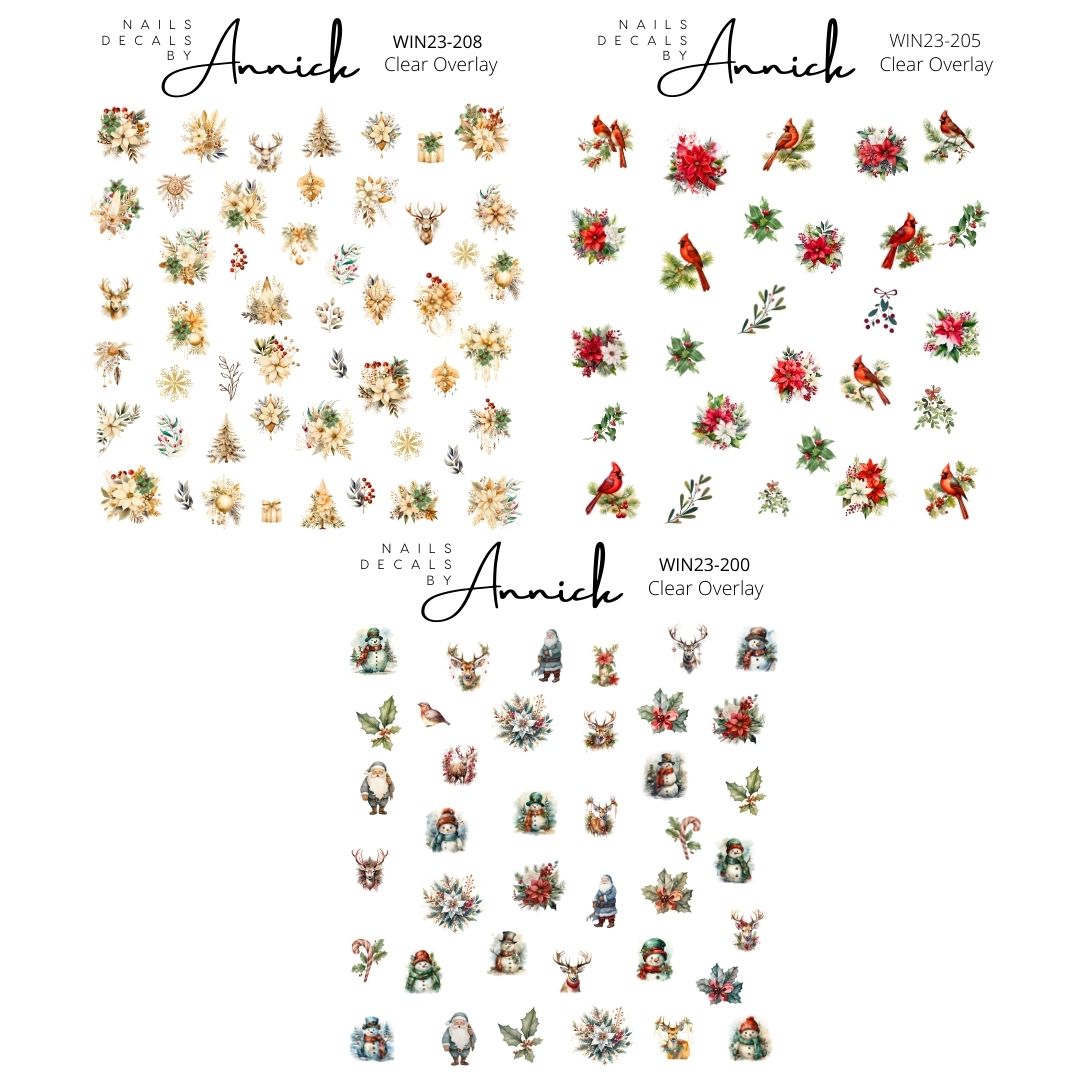 Christmas waterdecals for nails www.annickco.ca