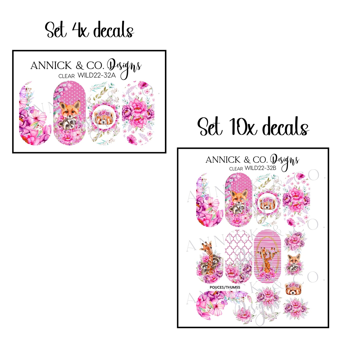 Cute Nails decals www.annickco.ca