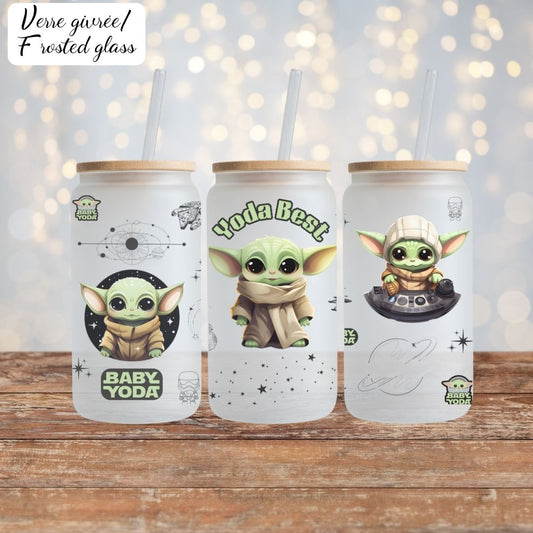 YODA BEST BABY YODA 16oz glass can www.annickco.ca