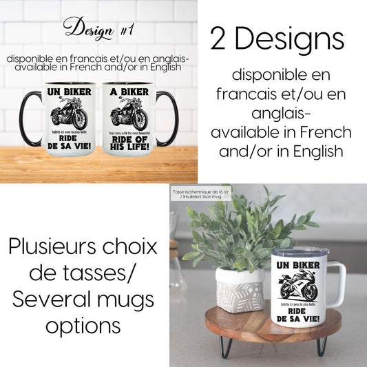 A Biker lives here Mug 