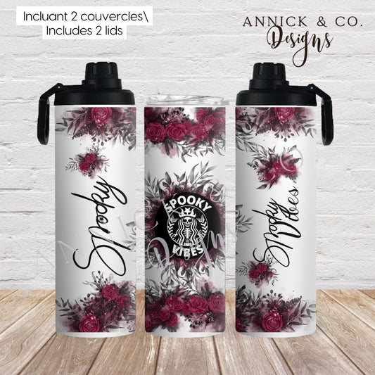 Spooky vibes halloween 20oz 2in1 Sports Bottle/tumbler