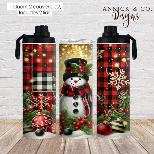 Snowman 20oz 2in1 Sports Bottle/tumbler