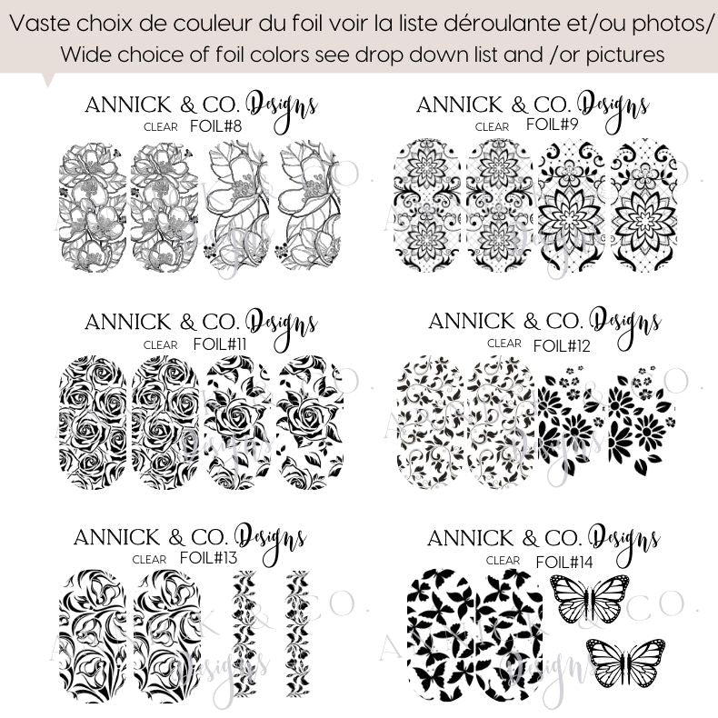 Foil wraps decals for nails www.annickco.ca