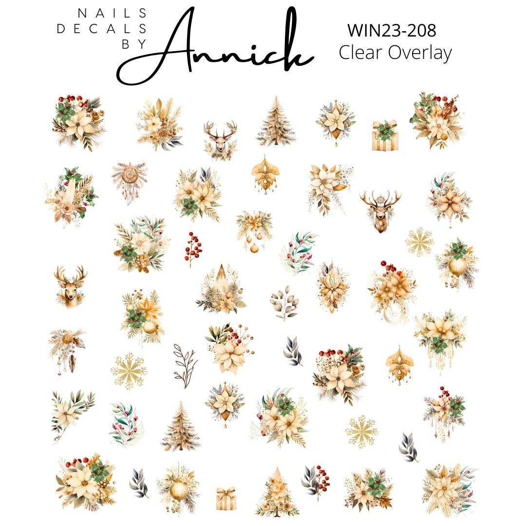 Christmas waterdecals for nails www.annickco.ca