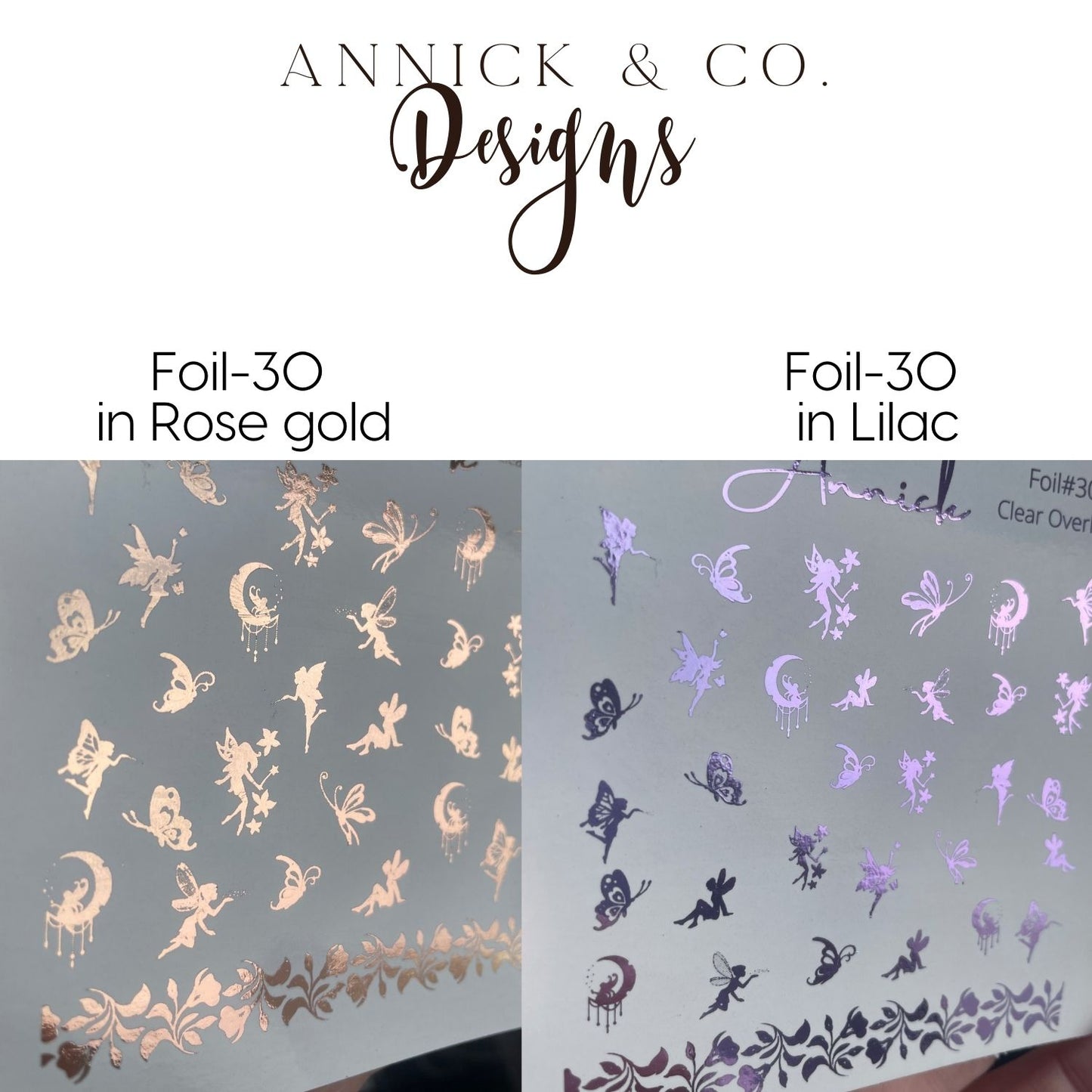 Fairies foil nails decals www.annickco.ca