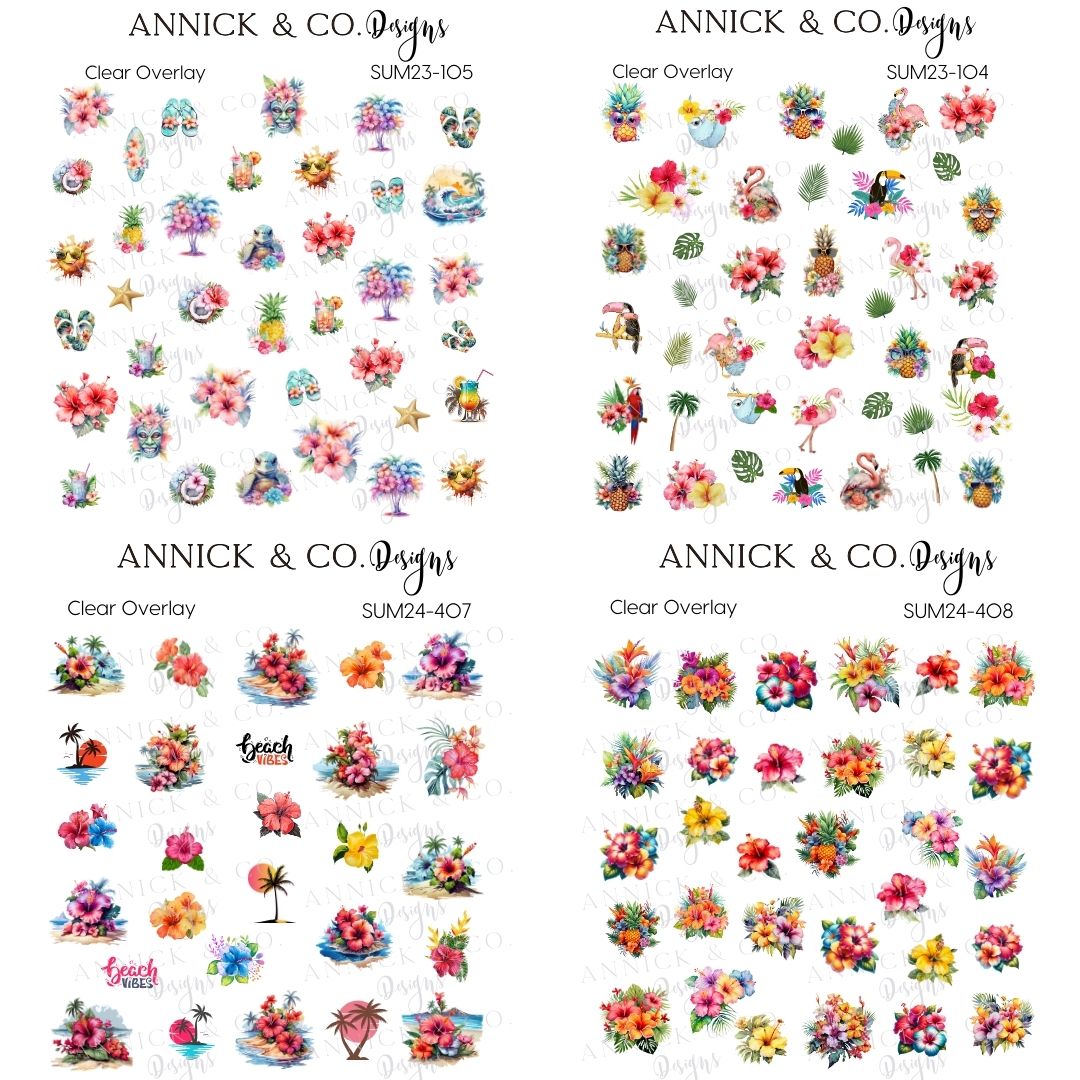 Summer nails decals www.annickco.ca