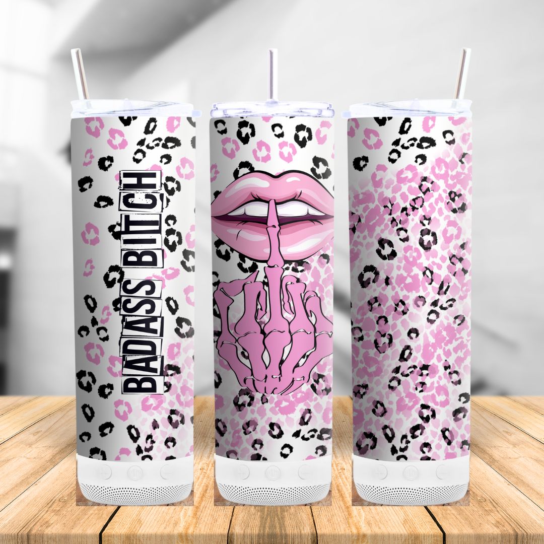 Gobelet (tumbler)20oz avec haut-parleur Bluetooth  Badass Bitch, 20oz tumbler with Bluetooth speaker Annick&CoDesigns