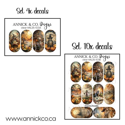 Décalques à transfert d'eau pour ongles halloween