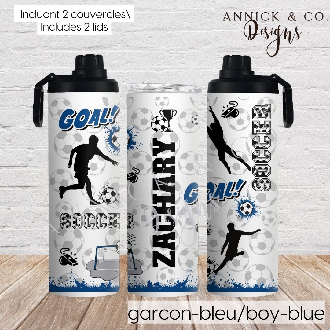 2IN1 Soccer Sport Bottle (Customizable) www.annickco.ca