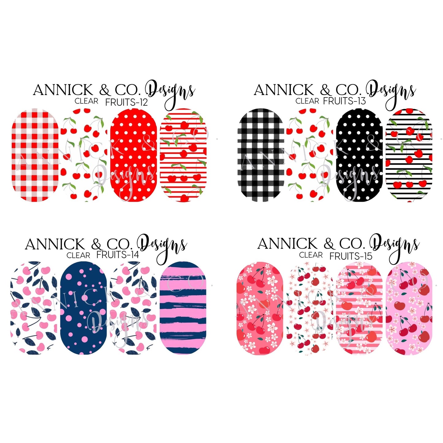 Fruits Summer nails decals www.annickco.ca