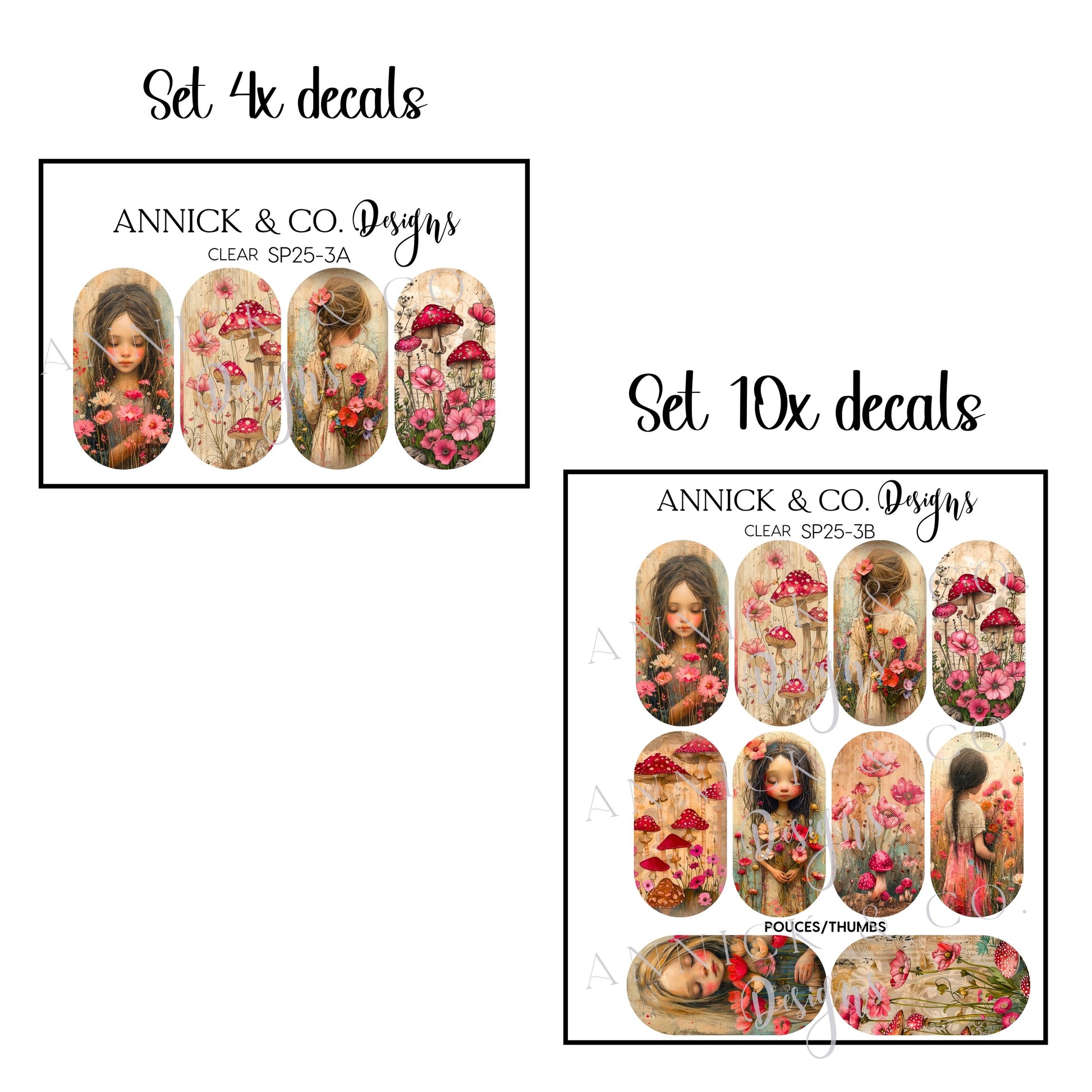 Spring nails decals www.annickco.ca