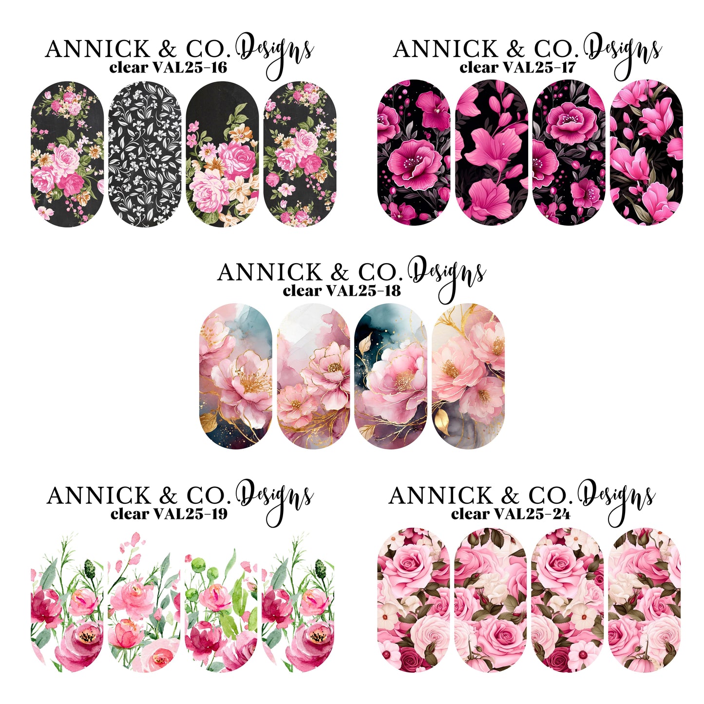 Waterslides Decals for nails Springs flowers