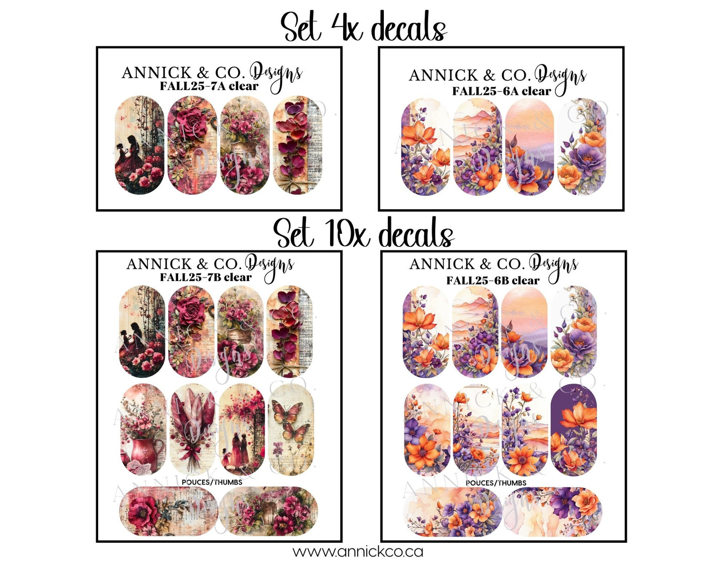 Falls Waterslide Nail Decals