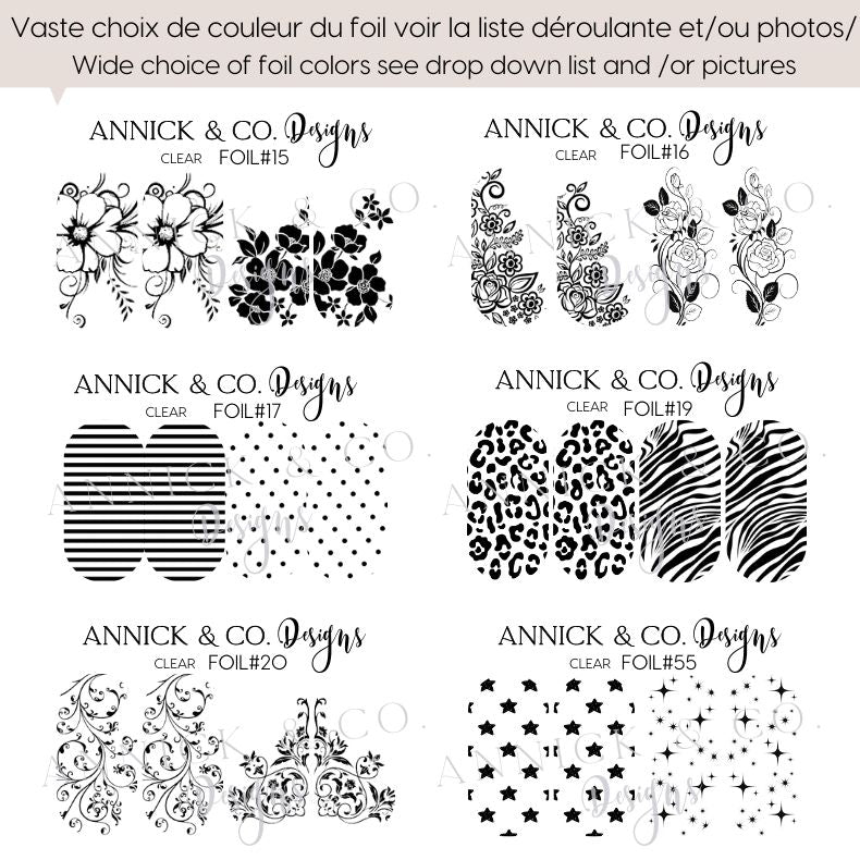 Foils decals for nails www.annickco.ca