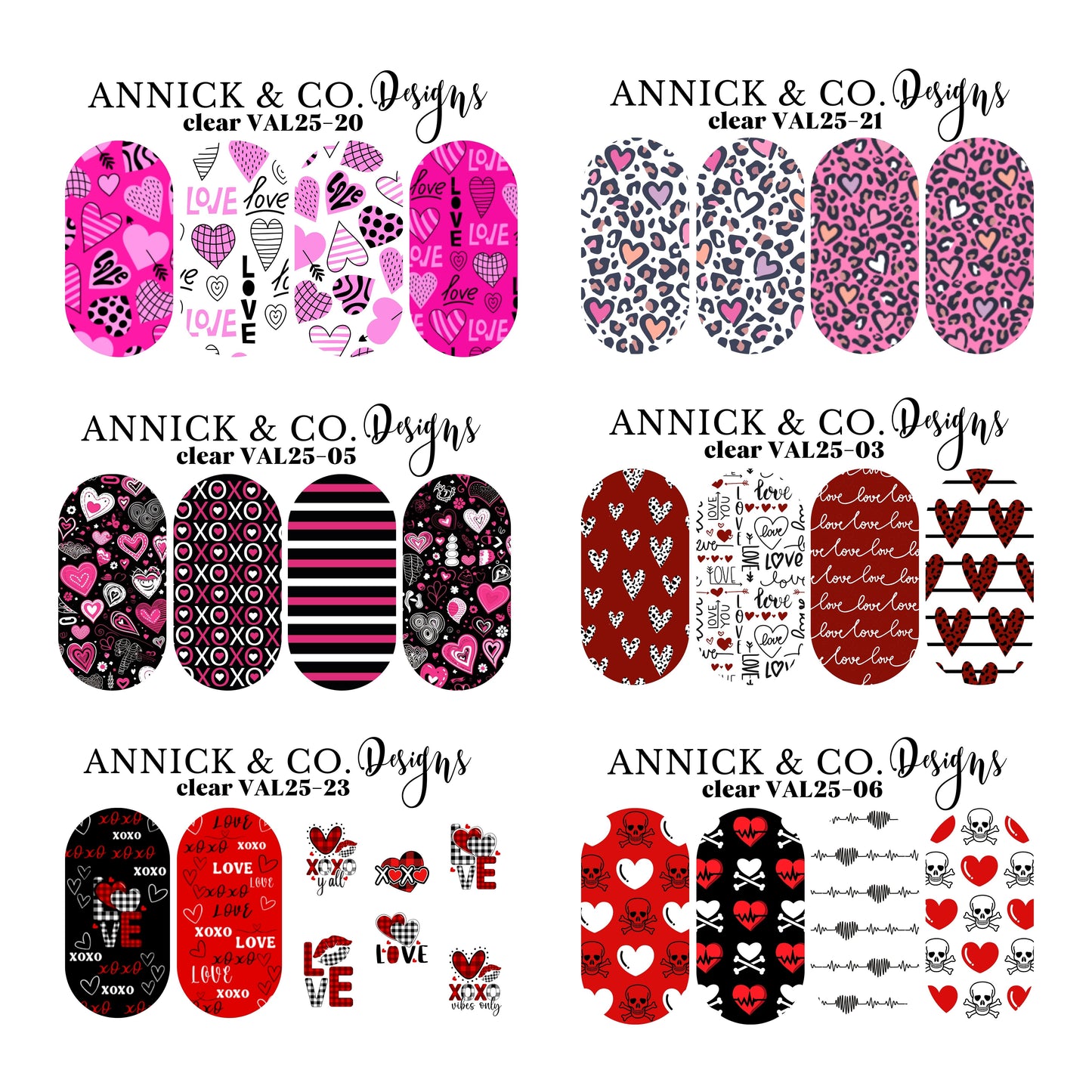 VALENTINE'S DAY Decals for nails
