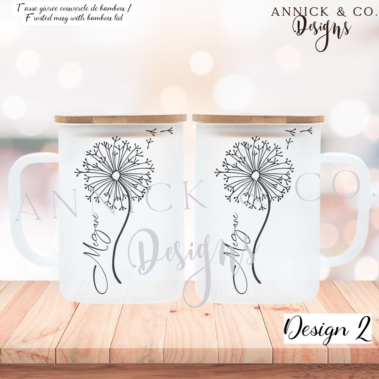 Custom Dandelion mug www.annickco.ca