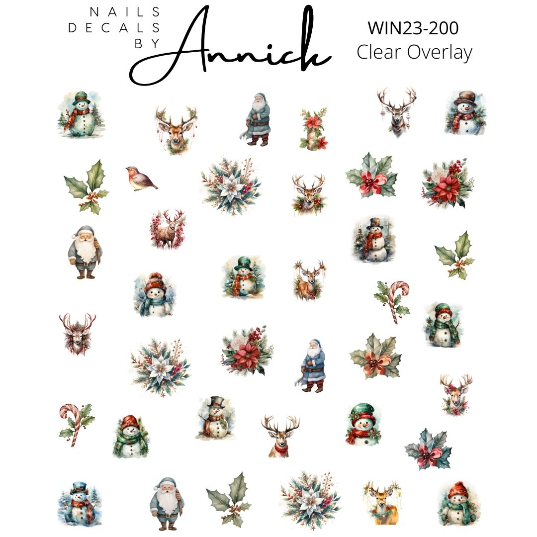 Christmas waterdecals for nails www.annickco.ca