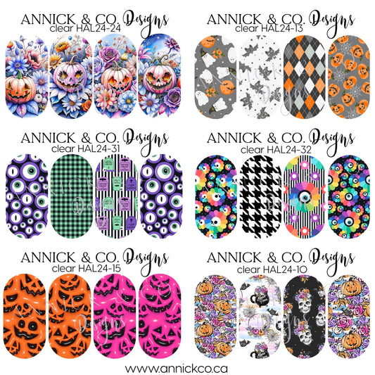 Halloween waterslide nails decals 