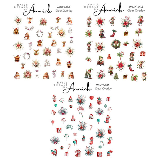 Winter/ & Christmas waterdecals for nails www.annickco.ca