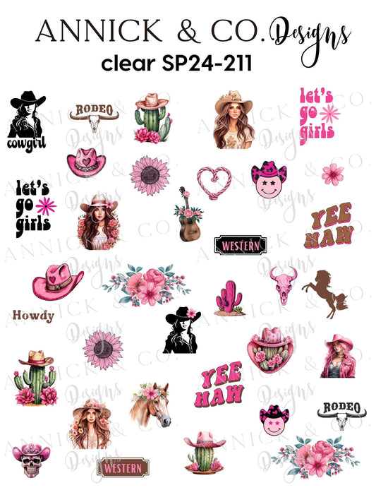 Décalques à transfert d’eau pour ongles Cowgirls, nail art facile, manucure maison, vernis gel, acrylique ou naturel