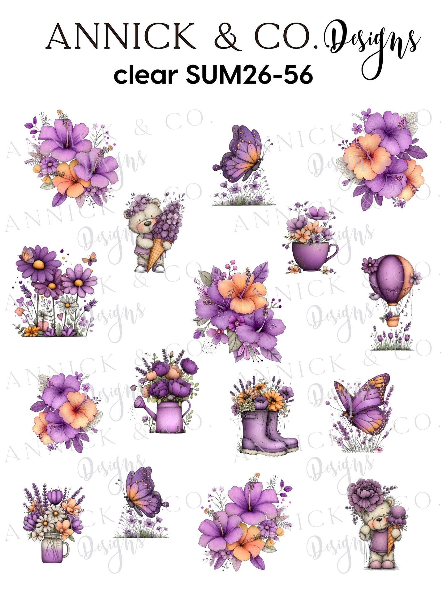 Water Slide Nail Decals, Floral Nail Stickers for Gel Nails, Acrylic Nails & DIY Nail Art