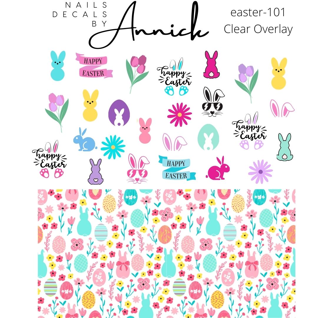 EASTER  waterdecal for nails