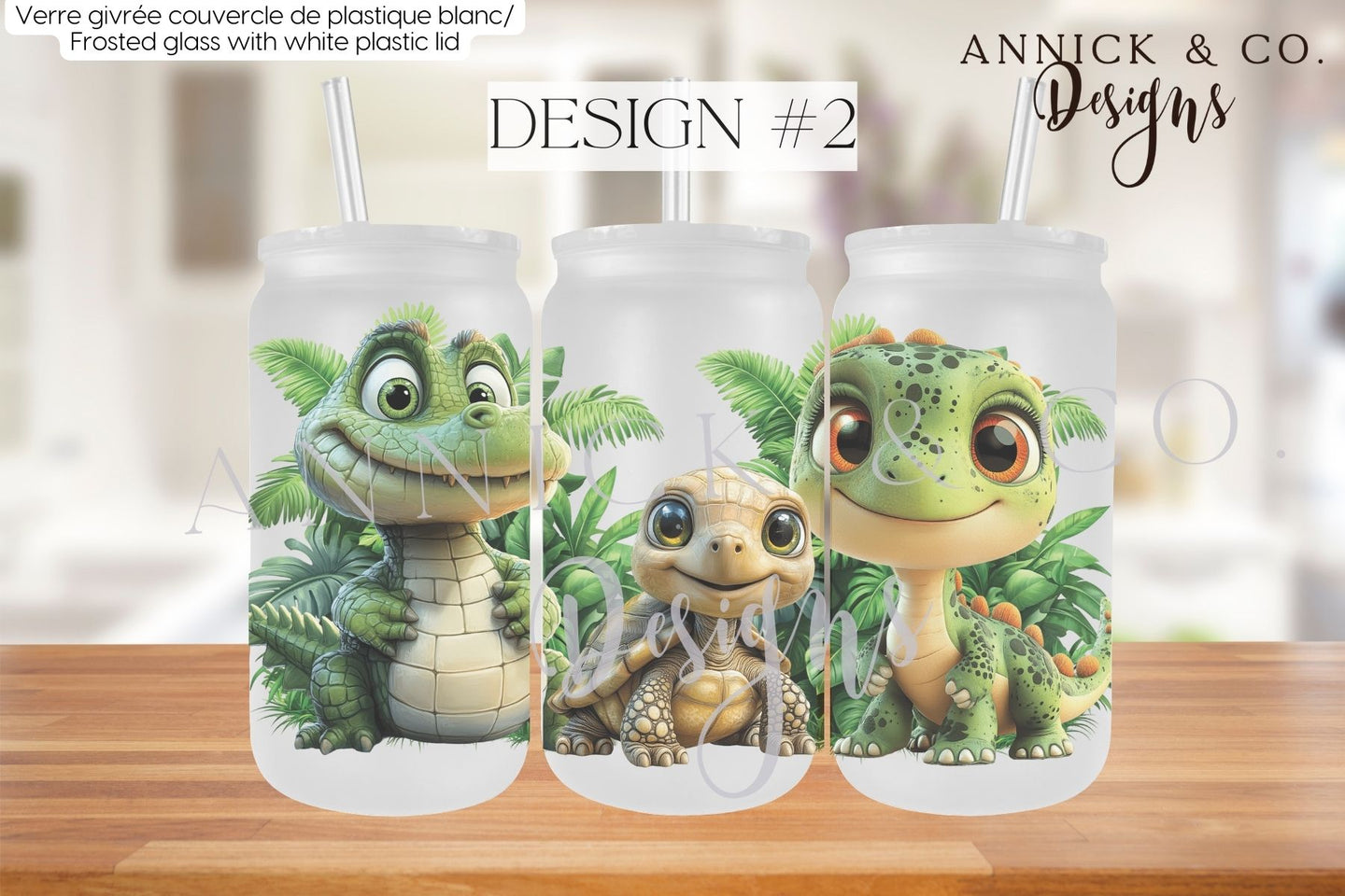 Dinosaurs glass www.annickco.ca